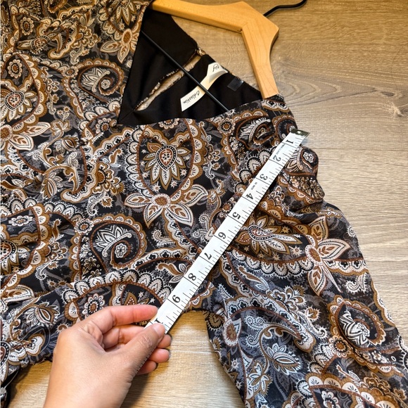 NY Collection Black and White Tiered Midi Dress- Size S - Picture 8 of 12